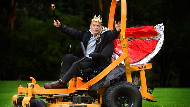 Jim Penman of Jim’s Mowing enjoys his personal kingdom. Picture: Nicki Connolly