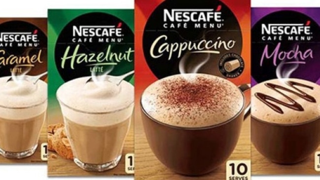 Nestle’s Cafe Menu range.