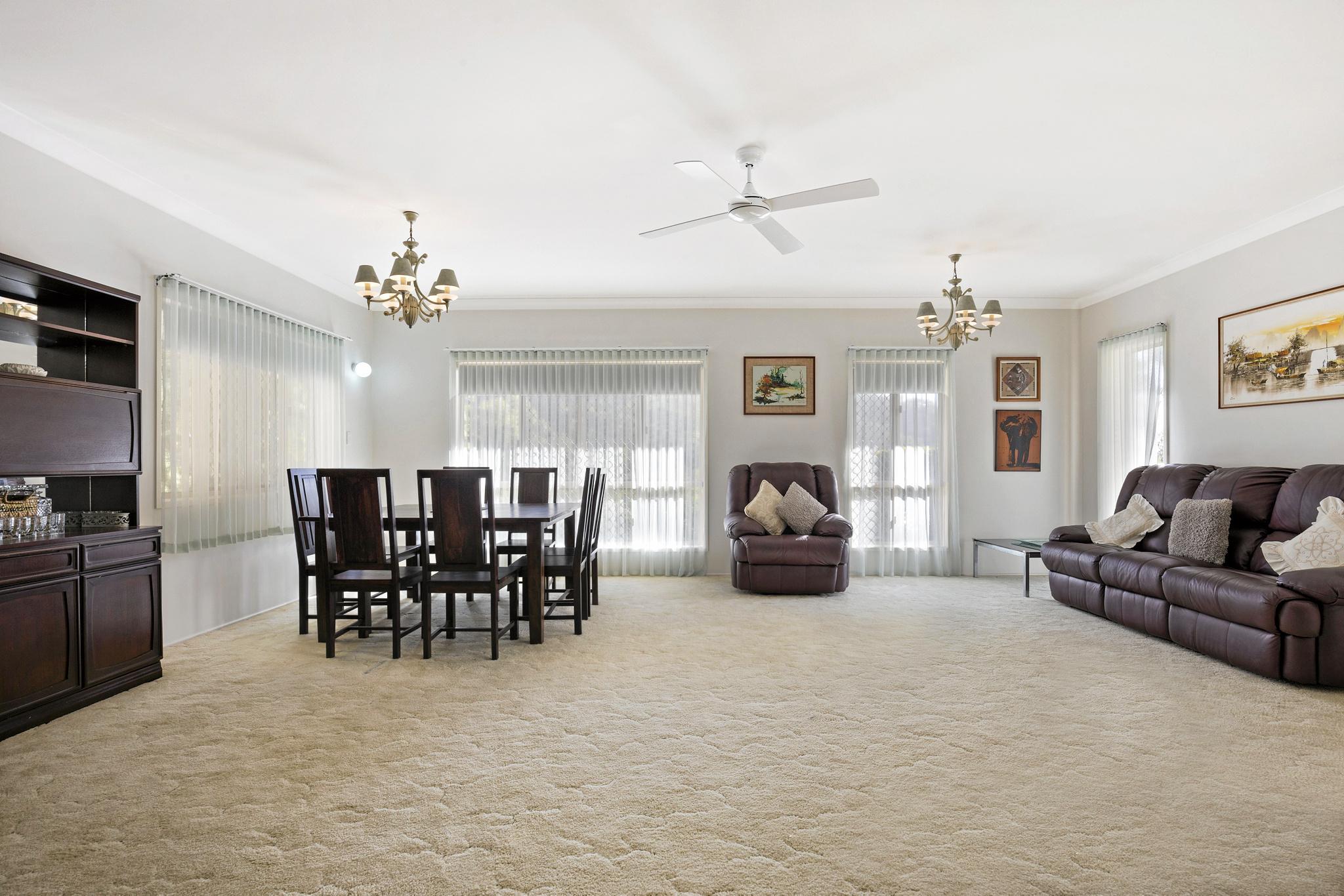 Dining and lounge area in 4A Whiteley Street Frenchville. Picture: Contributed