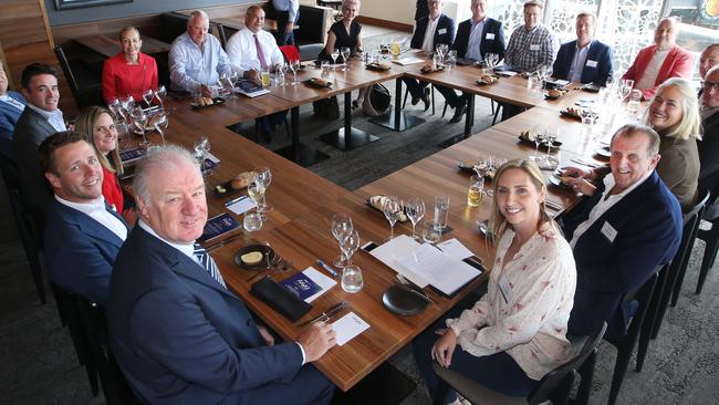 At yesterday’s Future Gold Coast Business Leaders Roundtable (clockwise from front left): Ron Calvert, Matt Schneider, Rachel Hancock, Clark Kirby, Andrew Bell, Annaliese Battista, Paul Donovan, Mayor Tom Tate, Criena Gehrke, Hayden Reed, Geoff Hogg, Alister Thomson, Chris Mills, Tony Cochrane, James Gilmour, Dean Gould, Rebecca Frizelle, Steve Cavalier and Clare Starling.