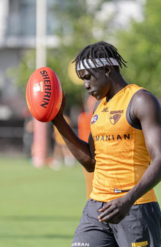 Changkuoth Jiath was back at Waverley. Picture: Hawthorn FC