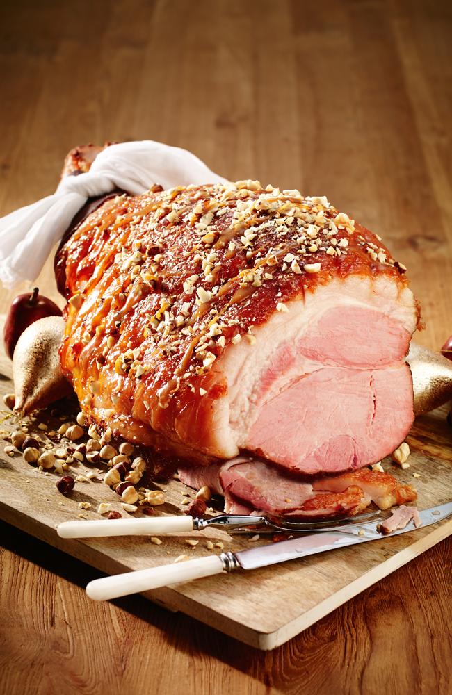 Baked ham with cider and salted caramel glaze. Picture: supplied