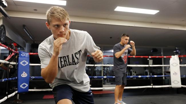 Nikita Tszyu preparing for his big fight on Thursday night.