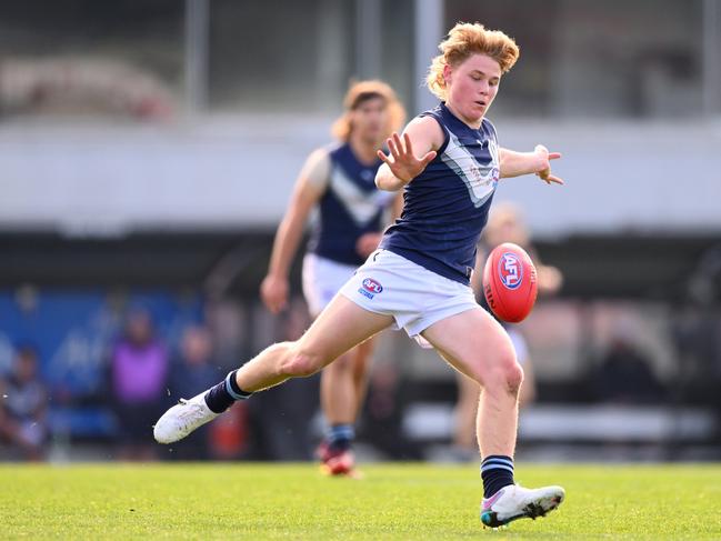 Levi Ashcroft has continued his strong form from last season into 2024. Picture: Morgan Hancock/AFL Photos via Getty Images.