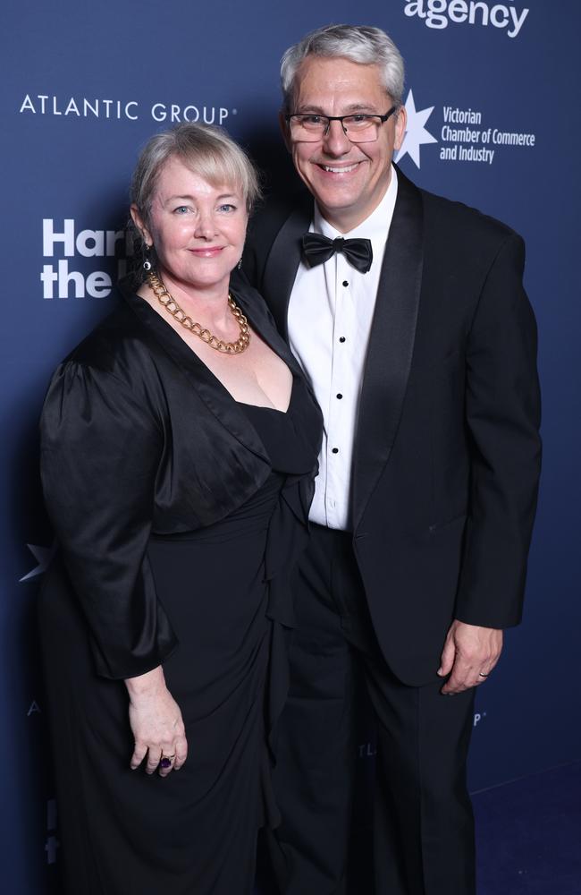 Victorian MP Danny Pearson and wife Nicole Marshall. Picture: David Crosling