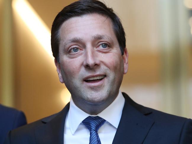 Matthew Guy managed to maintain a rare state of unity. Picture: David Crosling