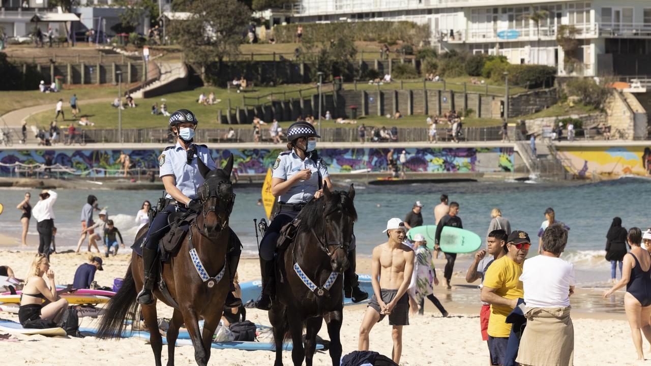 NSW Police were patrolling the state during lockdown periods in 2021. Picture: Getty Images