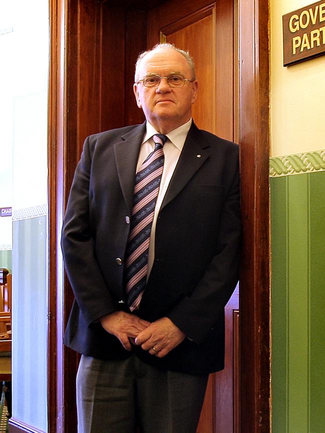 Tassie Haunts, Parliament House ghost, strange noises have been heard regularly in the halls of Parliament House, long-serving Labor MP and Government Speaker Michael Polley at the doorway to the Party Room