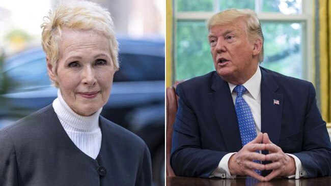 E Jean Carroll, a prominent magazine agony aunt, left, claimed that the president raped her at Bergdorf Goodman in late 1995 or early 1996. Mr Trump says she is lying. Pictures: AP