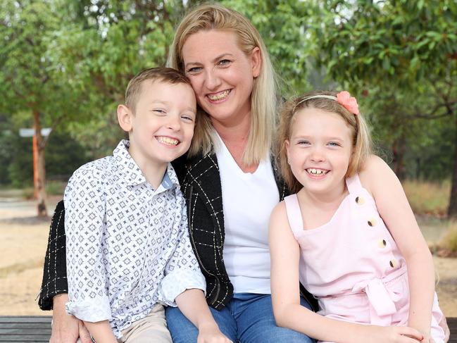 It took Shona Cunningham 17 years to save money for IVF to conceive her now eight-year-old twins Peter-James and Sienna-Rose. Picture: Tim Hunter