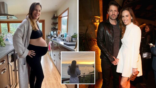 Hilary Swank has given birth to twins at age 48. Pictures: Instagram, Getty