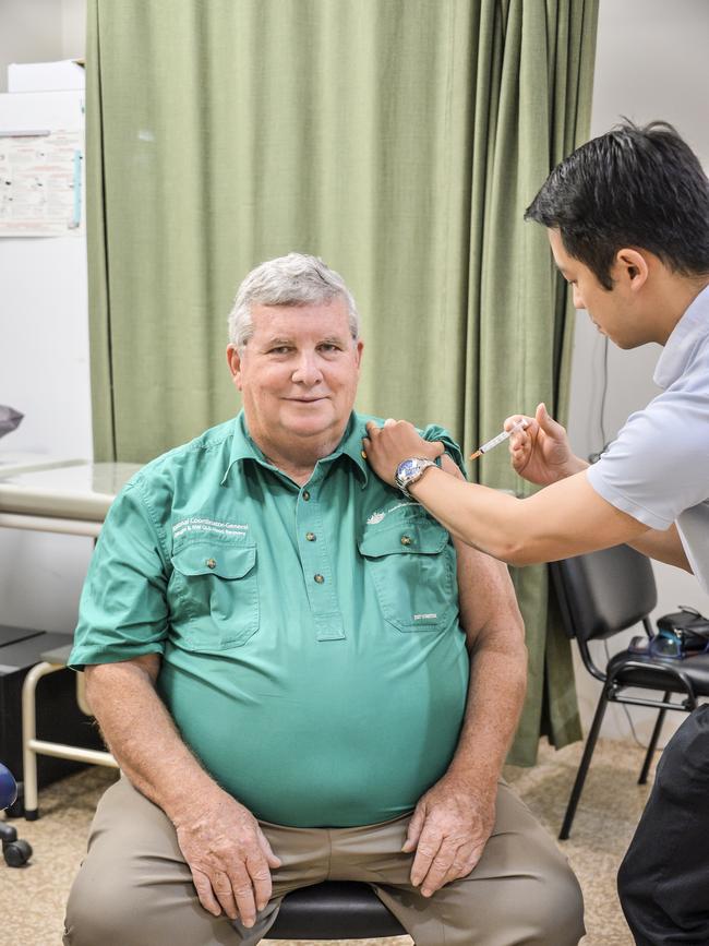 Former Northern Territory Chief Minister Shane Stone has had no hesitation in getting his COVID vaccination and has urged others to do likewise. Picture: SUPPLIED