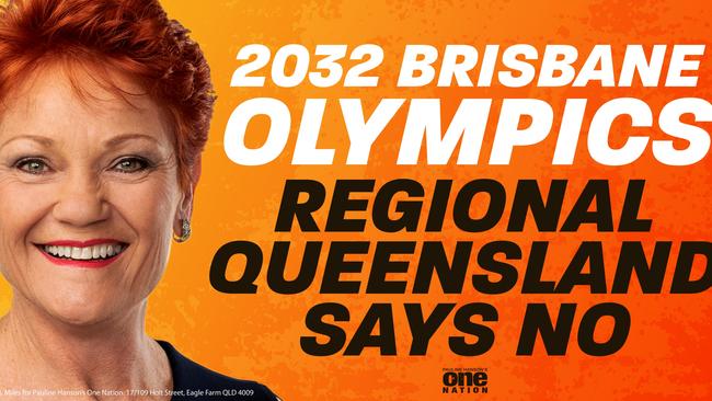 Pauline Hanson has made her feelings on the Olympics very clear.