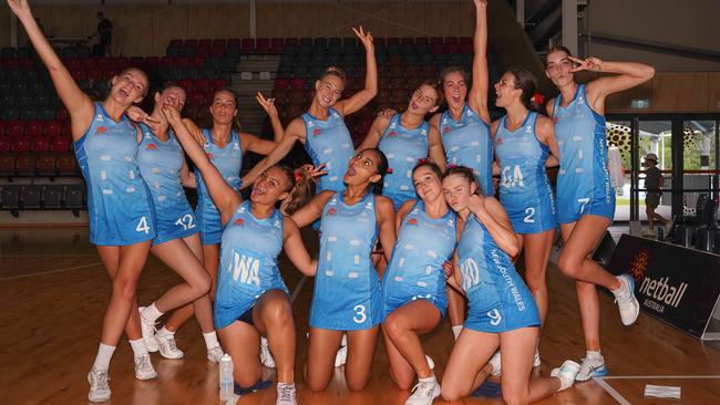 The NSW Blues team at the 2023 National Netball Championships. Picture: Pema Tamang Pakhrin