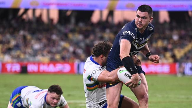 Jake Clifford of the North Queensland Cowboys during Round 24's clash with the Canberra Raiders at Queensland Country Bank Stadium on August 17, 2024. Picture: NRL Photos