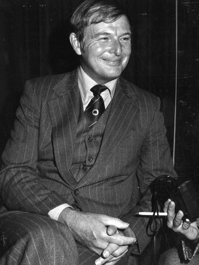 Doug Anthony when he was Deputy Prime Minister, Leader of National Country Party, in a Press conference in Adelaide, 03 Aug 1979.