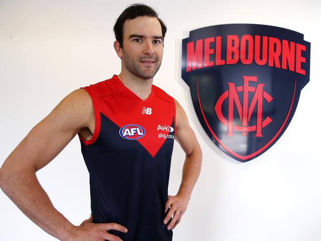 Jordan Lewis after today signing a 3 year deal with the Melbourne Football Club . Pic: Michael Klein