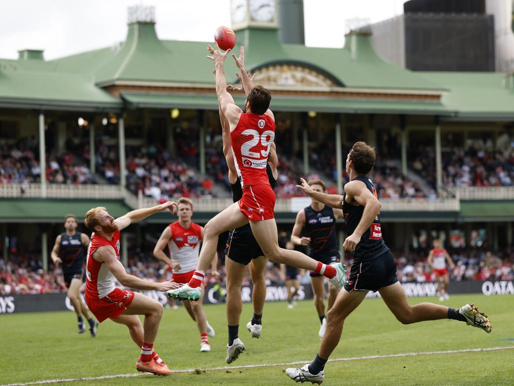 When the Swans slow down the tempo of the game, they are a far more potent side in 2025. Picture: Darrian Traynor/AFL Photos/via Getty Images