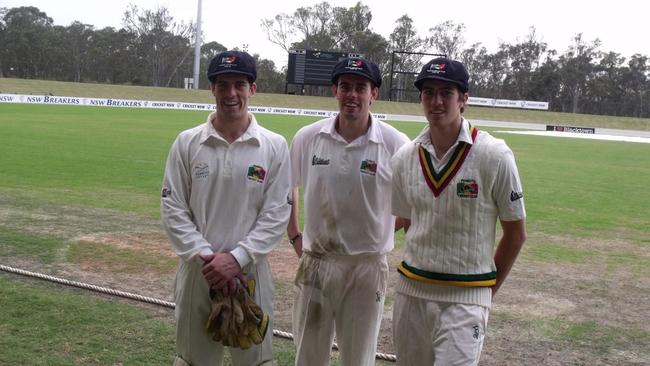 Tim Cummins, Matt Cummins and Pat Cummins (left to right).