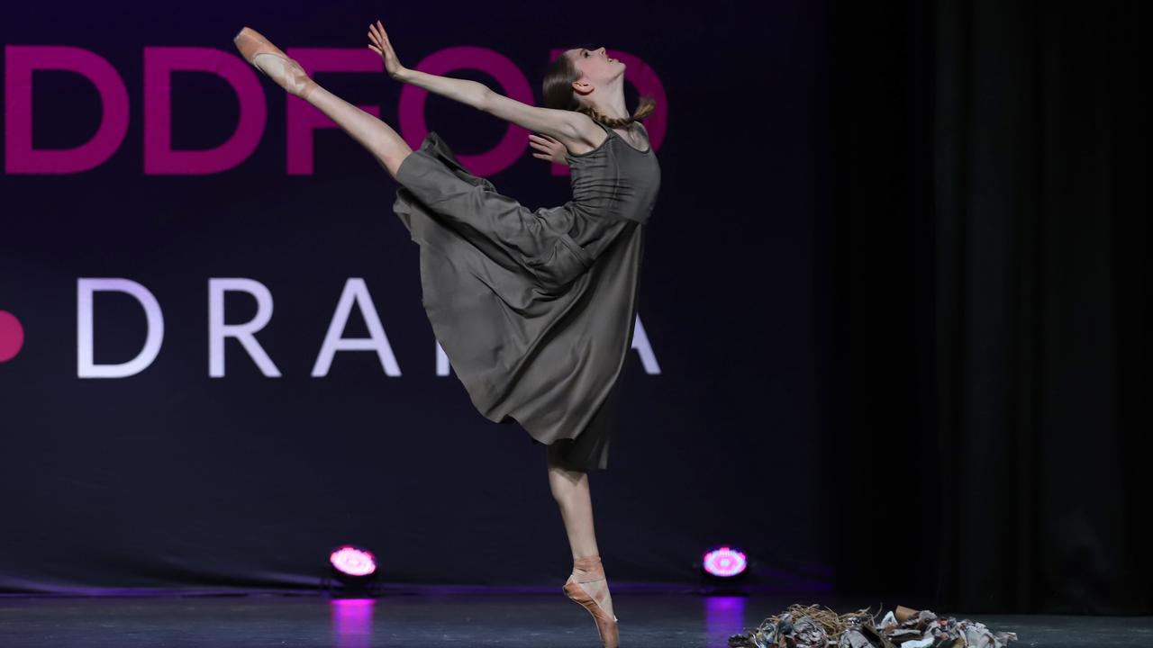 Yve-Noelle Bollinger performing in the Gold Coast Eisteddfod Day 3 dance solos. Picture: Ryan Kettle