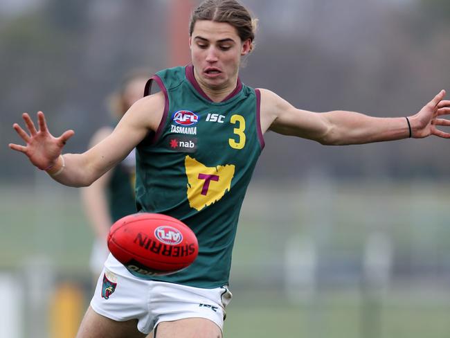 Tasmania Devils Oliver Davis during the game against Saindringham Dragons Invermay Park. PICTURE CHRIS KIDD