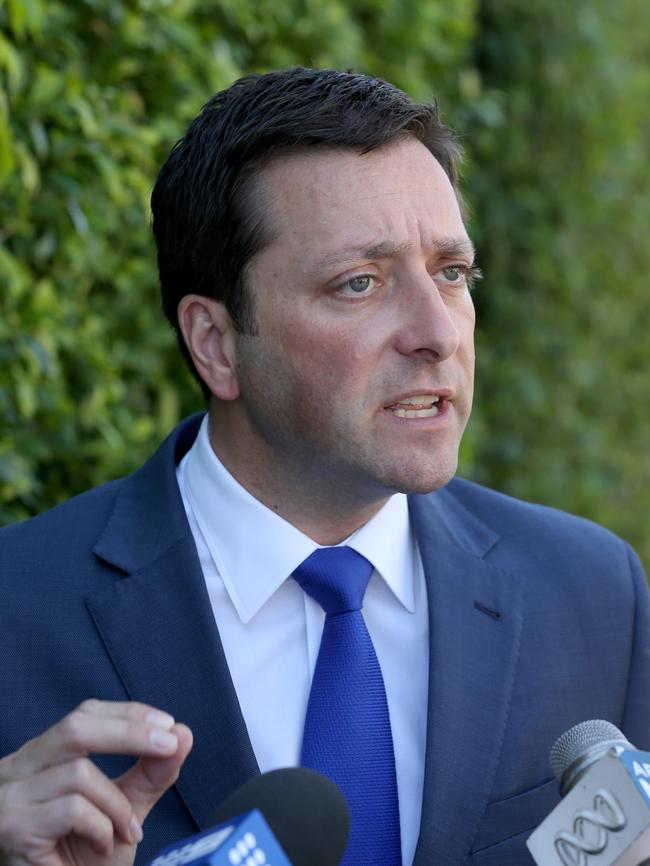 Victorian Opposition Leader Matthew Guy is promising a tough approach to sentencing. Picture: David Geraghty