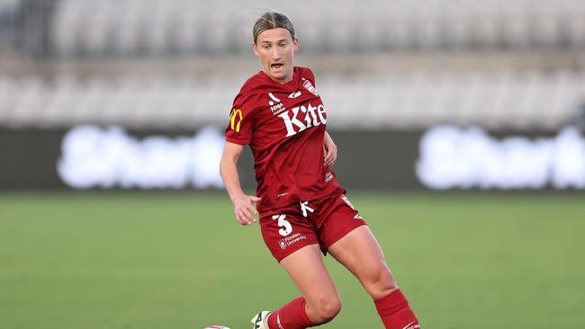 Adelaide United striker Meleri Mullan. Picture: Brendon Thorne/Getty Images