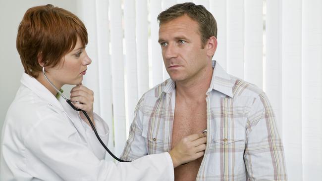 Doctor with patient. Stethoscope. Check-up.