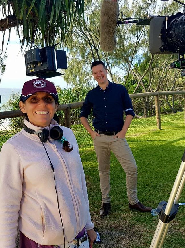 House Hunters International: Itchy Feet Media owner and House Hunters International director/producer Anita Poteri and Rainbow Beach Realty Andrew Hawkins.