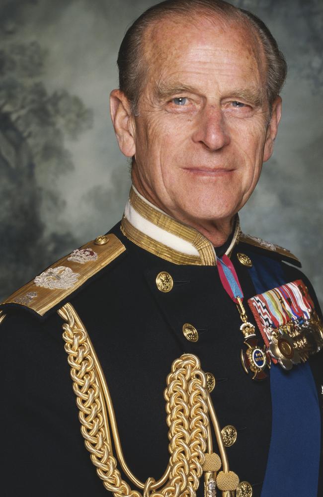 Prince Philip in dress uniform in 1990. Picture: Terry O’Neill/Getty Images