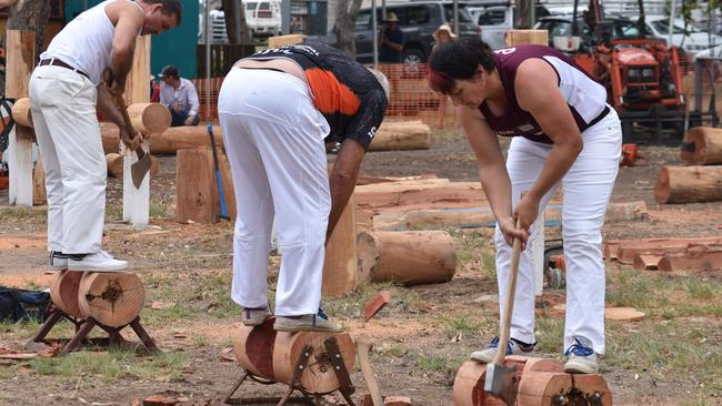 Woodchopping is always a popular competition at any Queensland show.