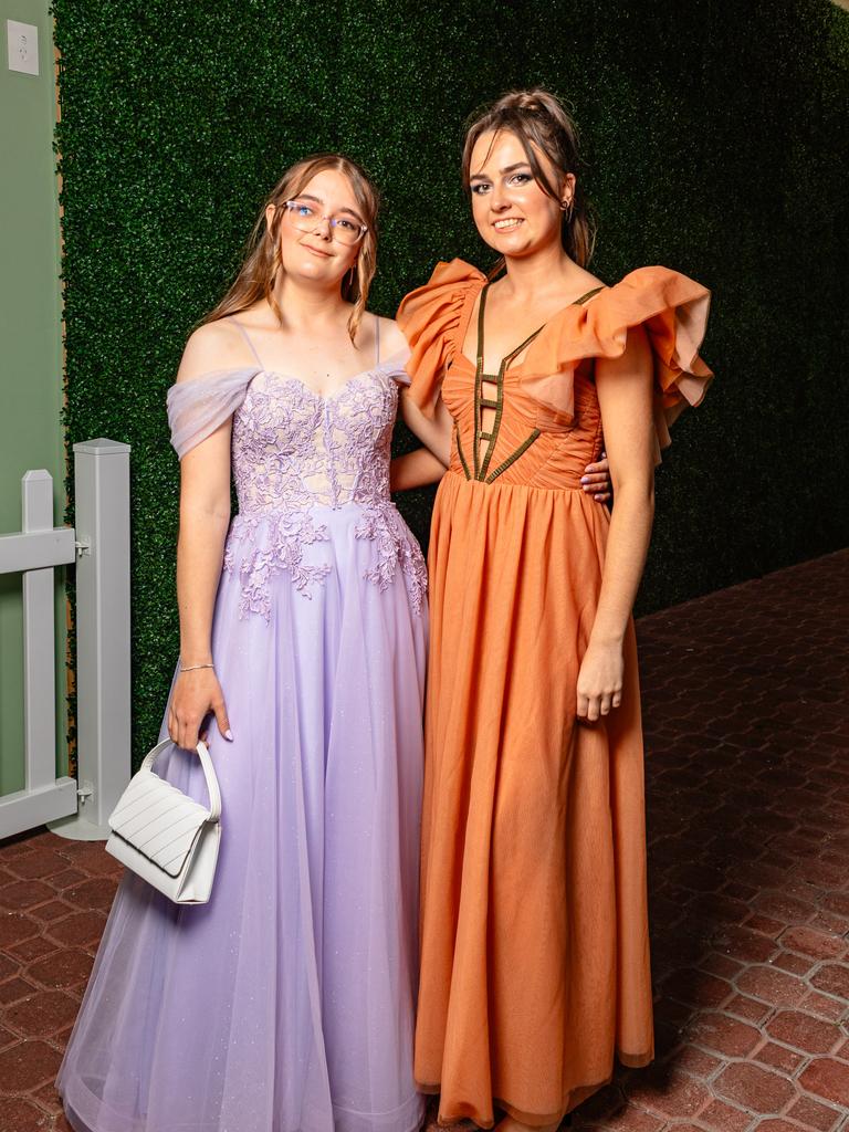Ayla Barton and Annabelle Paul Guilford Young College, Leavers Dinner 2023. Picture: Linda Higginson