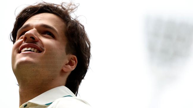 Australia's Sam Konstas prepares to take the field on day one of the fourth Test against India at the MCG. Picture: AFP