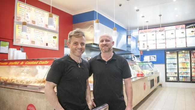 Marcus and Theo Agiannitis – taken over the running of Charcoal Chicken from their father John. Photo: Adam Hourigan