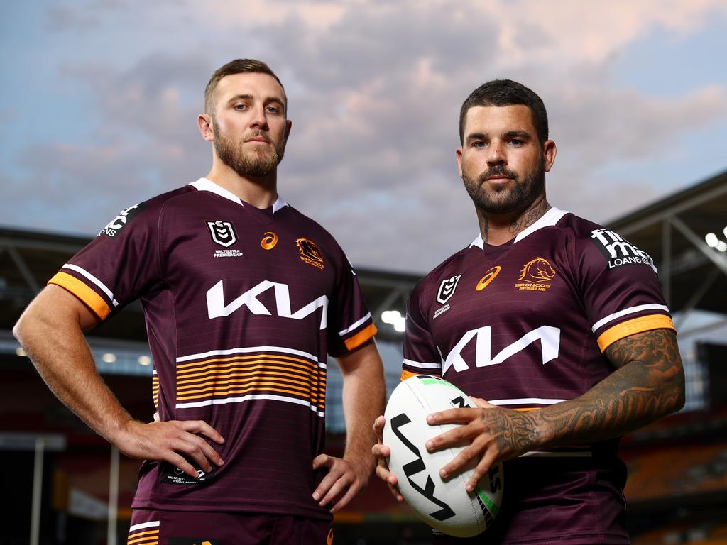 The Broncos star new recruits Kurt Capewell and Adam Reynolds. Picture: Chris Hyde/Getty Images)