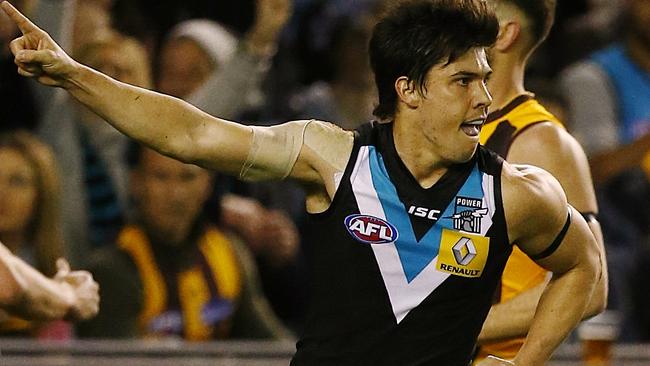 Angus Monfries looks set to play for Port Adelaide this weekend. Picture: Wayne Ludbey