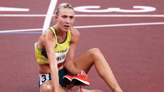 Rose Davies after competing in a 5000m race at the Tokyo Olympics last year. Pic: Ryan Pierse/Getty Images