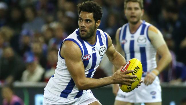 Daniel Wells in action against the Western Bulldogs. Picture: George Salpigtidis