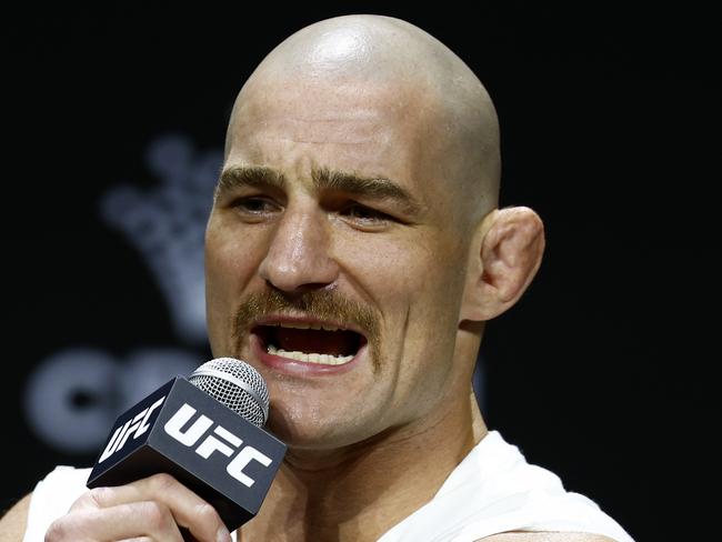 DAILY TELEGRAPH FEBRUARY 6, 2025. Sean Strickland, No. 1 UFC middleweight at the UFC 312 press conference held at Qudos Bank Arena in Sydney Olympic Park. Picture: Jonathan Ng