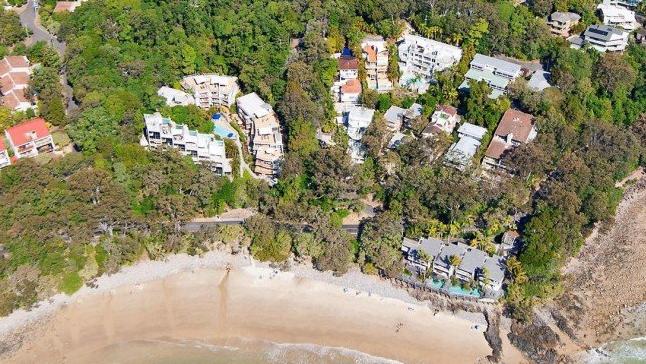 An aerial shot of Little Cove, where a home has just sold for $19m.