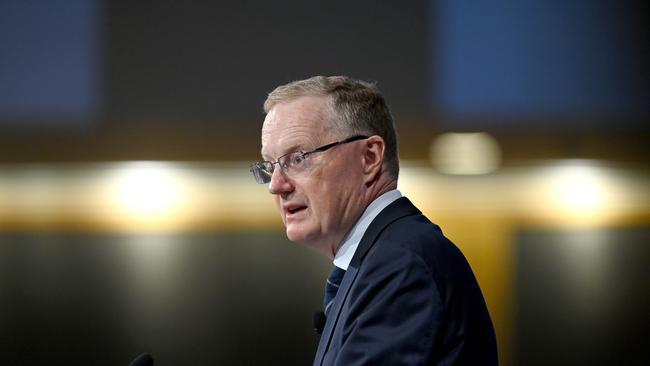 Governor of the Reserve Bank of Australia, Philip Lowe, in a National Press Club address on Wednesday. Picture: NCA NewsWire / Jeremy Piper