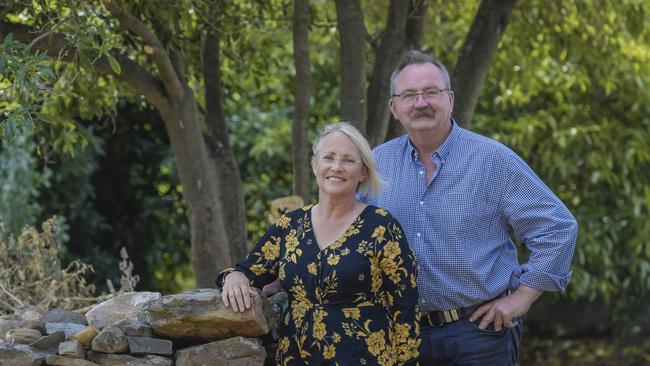 Annabel Digance and her husband Greg last month. Picture: Roy VanDerVegt