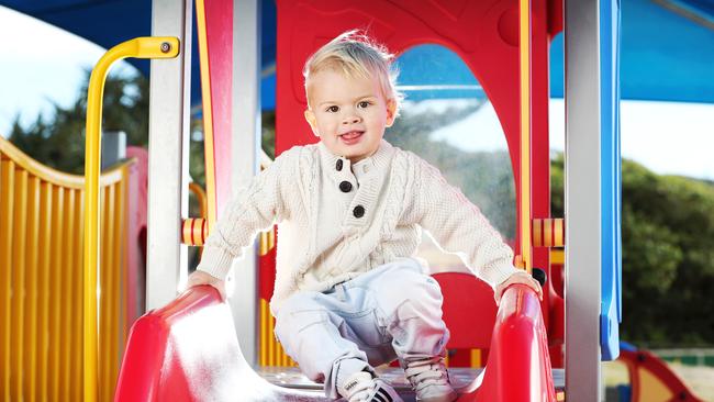 Harry Hodge, the little boy who suffers from a rare food allergy. Picture: Nigel Hallett