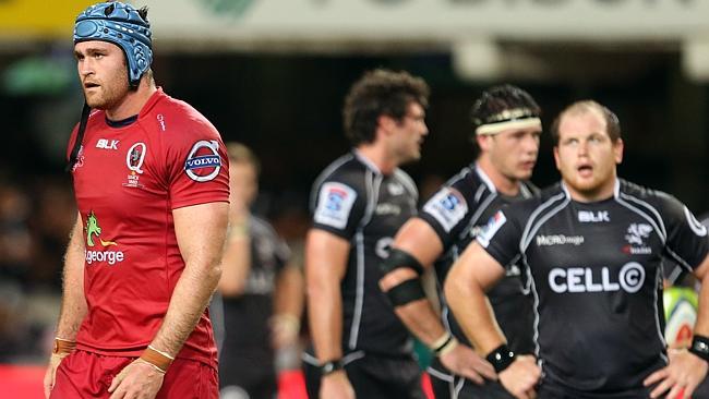 James Horwill after the Reds loss to the Sharks. Picture: Steve Haag.