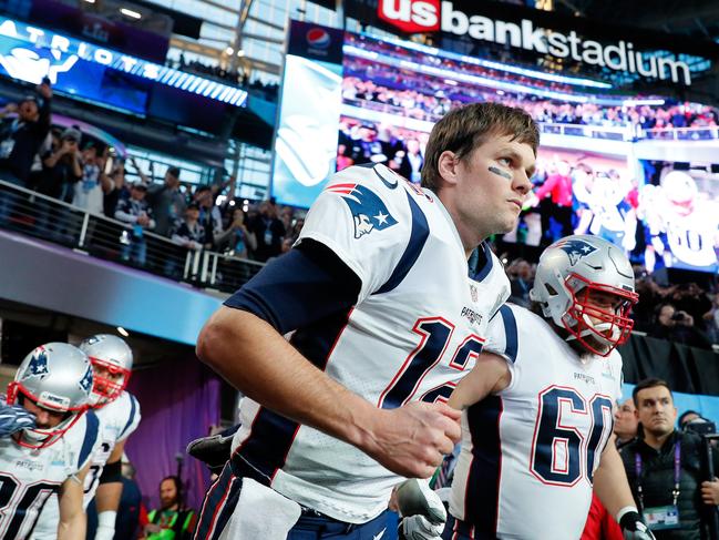 Tom Brady #12 of the New England Patriots takes the field prior to Super Bowl LII against the Philadelphia Eagles at U.S. Bank Stadium on February 4, 2018 in Minneapolis, Minnesota. Picture: Getty