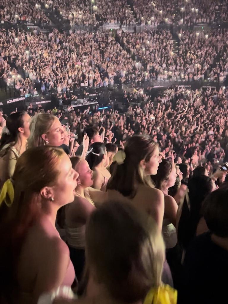 More than 12,000 people were at Melbourne night one, with most of them wearing bows. Picture: news.com.au
