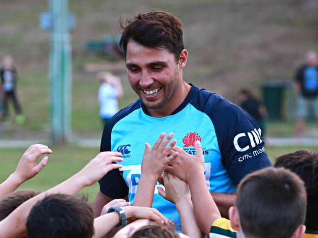 20/2/18 Wallaby Nick Phipps helping train his junior club North Rocks. Picture: Adam Yip / Manly Daily