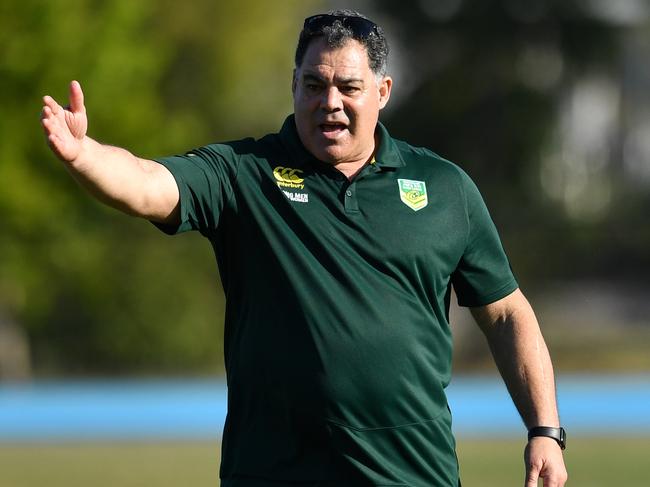 Kangaroos coach has been reinforcing a message of pride and passion into the players ahead of Saturday night’s clash with Tonga. Picture: AAP