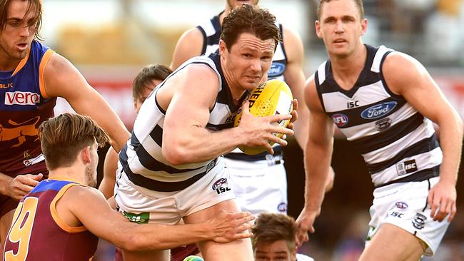 Patrick Dangerfield’s two-vote effort against Brisbane on the weekend has handed him the Herald Sun Player of the Year award. Picture: AAP