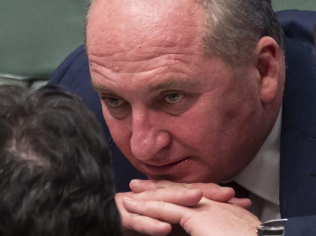 CANBERRA, AUSTRALIA - NewsWire Photos JUNE 21, 2021: Barnaby Joyce MP during Question Time at Parliament House in Canberra. Picture: NCA NewsWire / Martin Ollman